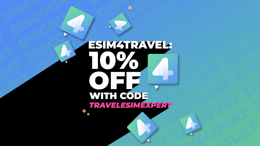 eSIM4Travel coupon code TRAVELESIMEXPERT for 10% off travel eSIM plans